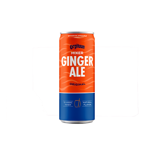 Оргилуун ginger ale лаазтай  0.33 л