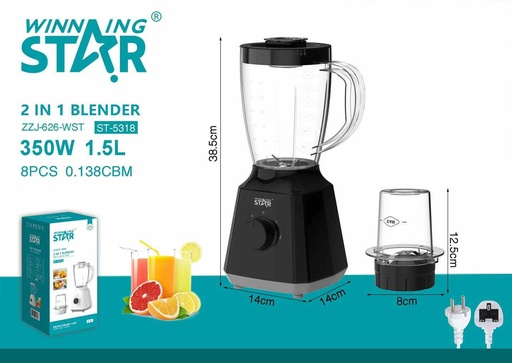 [11100213] Winning star 2in1 blender 1.5L ST-5318